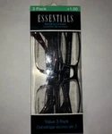 Foster Grant Reading Glasses +1.50 Lens Blk Frames 3PACK 52-17-138 PD62MM NS0921. Fixed Price $12.06.