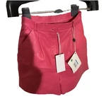 By Yoox Pink Leather Chino Shorts Women It 38 Nwt Designer High Rise. Fixed Price $19.99.