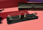 New Cartier CT0377O 003 Eyeglasses White Buffalo Horn Yellow Gold. Fixed Price $2990.00.