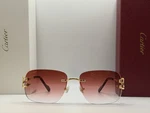 Cartier Rimless Gradient Pink Unisex Sunglasses Gold Metal Frame CT0330S. Fixed Price $270.00.