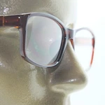 Reading Glasses Broadcaster Rectangle Coffee Brown Frame Spring Hinge +1.50 Lens. Fixed Price $18.00.