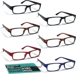 6 Pack Reading Glasses Set, Classic Frames, Assorted Colors, Spring Hinge,unisex. Fixed Price $30.69.