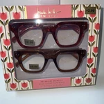Nicole Miller +2.00 Blue Light Block Reading Glasses Womens Pr Box Red Amber. Fixed Price $31.90.