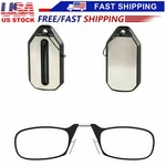 Mini Nose Clip On Portable Reading Glasses Rimless Key Chain Wallet Magnifying. Fixed Price $5.98.