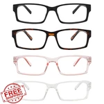 Wenlcck Rectangle Reading Glasses Women Spring Hinges Clear Lens. Fixed Price $27.99.