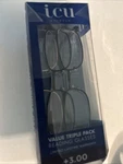 Icu Eyewear Oval Plastic Reading Glasses +3.00 - Value Pack 3PK Classic Styles. Fixed Price $14.48.