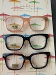Nicole Miller Square Salmon, Black, Tortoise 3 Pack Readers Glasses +2.00 Nib. Fixed Price $24.50.