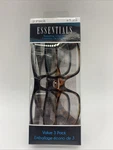 Y41 Essentials / Foster Grant TS3000 Vl "3 Pack" Reading Glasses Strength: +1.25. Fixed Price $9.95.