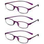 Calabria 718 Flexie Oval Reading Glasses +5.00 Violet (3PK) Men/women Bendable. Fixed Price $96.16.