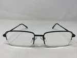 Foster Grant LO1020 David Blk 52-17-140 Black Half Rim Eyeglasses Frame 192I. Fixed Price $24.00.
