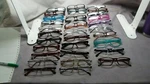 Lot Of 32 Eyeglass Frames: Integrated Spring Hinges; Lazer Plus; Equate & Other. Fixed Price $44.99.
