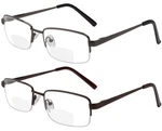 Yogo Vision Reading Glasses Set Of 2 Bifocal Half Rim Metal For Readi.... Fixed Price $23.48.