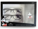 Disney Mickey Mouse Nib Reading Glasses Pack +2.00 Fathers Day Readers W/ Case. Fixed Price $35.00.