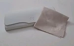 Pg Embossed Logo Payne Glasses Hard Case White With Cleaning Cloth 6.5". Fixed Price $13.49.
