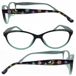 Hand-painted Bee & Flower Reading Glasses, Sparkling Rhinestone Bling Readers. Fixed Price $49.99.
