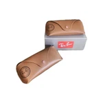 2 For 1 Ray-ban Sun Glasses Case Snap Close Single Stitch Brown Tan. Fixed Price $7.00.