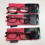 "3 Pair" Foster Grant Reading Glasses Magnivison 2.75 Evalina Wine Readers. Fixed Price $24.95.