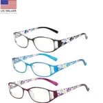 Reading Glasses Classic Rectangle Floral Temples 3 Piece Set Strength +1.75 New. Fixed Price $15.94.