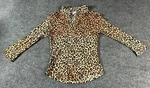 Morgan De Toi Woman Size T1 Long Sleeve Leopard Print Shirt. Fixed Price $12.00.