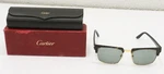 Cartier CT0132S 003 54MM Gold Brown Havana Sunglasses. Fixed Price $599.99.