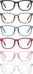 Ccvoo 6 Pack Blue Light Blocking Reading Glasses, Anti Glare/eye Strain 1.25. Fixed Price $21.00.