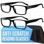 Gaoye +1.5 2-PACK Of Reading Glasses Blue-light Filter, Uv 1.5, Black. Fixed Price $16.99.