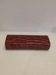 Foster Grant Hard Case For Sunglasses/eyeglasses Designer Fabric Red Aligator. Fixed Price $12.99.