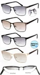 Square Metal Frame Light Tinted Bifocal Sunglasses Reade Spring Hinges UV400. Fixed Price $22.99.