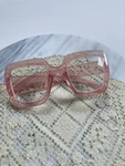 Jessica Simpson Bold Oversized Square Reading Glasses +3 Pink Transparent Frames. Fixed Price $19.99.