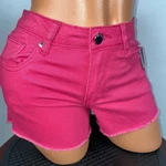 Bebe Jean Shorts Womens Solid Pink Fringed Sequined Accent New 26. Fixed Price $14.99.