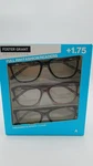 Foster Grant Fashion Reading Glasses +1.75, Uva-uvb Lens Protection, 3 Pack. Fixed Price $12.00.