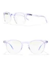 E-specs Clear Plastic Retro Blue Light Filtering Blocking Glasses Spring Hinges. Fixed Price $15.99.