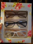 Betsey Johnson 3 Pair Reading Glasses Readers Black, Brown Tortoise, Ice Blue. Fixed Price $24.99.