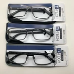 "3 Pair" Foster Grant TI104 Gunmetal Gray Tech +1.25 Reading Readers Glasses. Fixed Price $24.95.