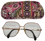 Tortoise Metal Silhouette Frame Vera Bradley Pink Case V6050 56-13 130 M6107. Fixed Price $22.40.
