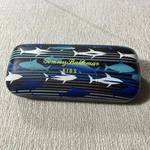 Tommy Bahama Kids Glasses Case Shark Print With Stripes Black Blue Pre Owned. Fixed Price $11.49.