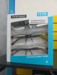 Design Optics By Foster Grant 668 Full Metal Square Reading Glasses 3 Pk +1.75. Fixed Price $15.49.