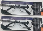 Foster Grant Men's Knox Gun Square Reading Glasses +1.75 Pack Of 2. Fixed Price $14.95.