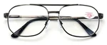 Bifocal Metal Aviator Reading Glasses Big Lens Spring Hinge Square Clear Reader. Fixed Price $14.95.