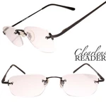 Classic Vintage Retro Black Rectangle Rimless 1.75 Reading Glasses Reader. Fixed Price $16.99.