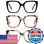 Doovic 3 Pack Oversized Reading Glasses For Women Blue Light Blocking Square. Fixed Price $29.87.