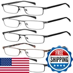 Eyecedar 5 Pack Premium Reading Glasses For Men Blue Light Blocking Metal Half. Fixed Price $36.54.