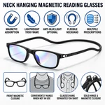 Magnetic Neck Hanging Reading Glasses Front Connect Unisex Adjustable Reader Top. Fixed Price $18.79.