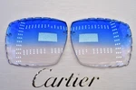 Cartier Big Diamond Cut Lenses Wood Horn Trivex Sunglasses CT0092O Cobalt 59. Fixed Price $249.99.