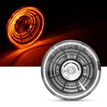 10 Pack Of 2.5" Round Tunnel Vision Marker Lights, Clear Lens, Amber Leds, 36581. Fixed Price $89.50.