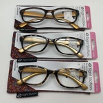 "3 Pair" Foster Sight Station Heather Gold Tor + 2.50 Reading Glasses Readers. Fixed Price $21.95.