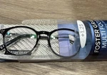 Pair Foster Grant +1.25 Multi Focus Reading Glasses Lenses Round Plastic Frame. Fixed Price $17.99.