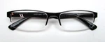 Foster Grant Pacey Blk +2.00 Half Rim Reading Glasses 52/18-140. Fixed Price $18.99.