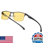 Skyoak Night Vision Bifocal Reading Glasses Men TR90, Metal Frame, +2.50. Fixed Price $48.58.