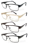 Man Full Metal Frame Clear Lens Reading Vision Glasses Spring Temple - RE43. Fixed Price $13.99.